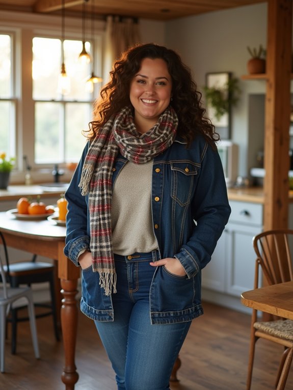 soft denim plus size layers