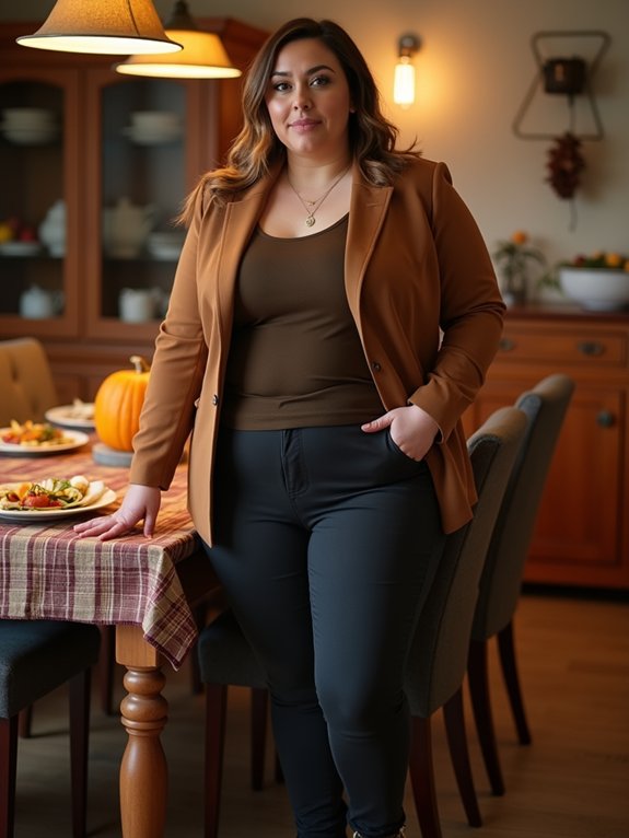 stretchy blazer casual layering
