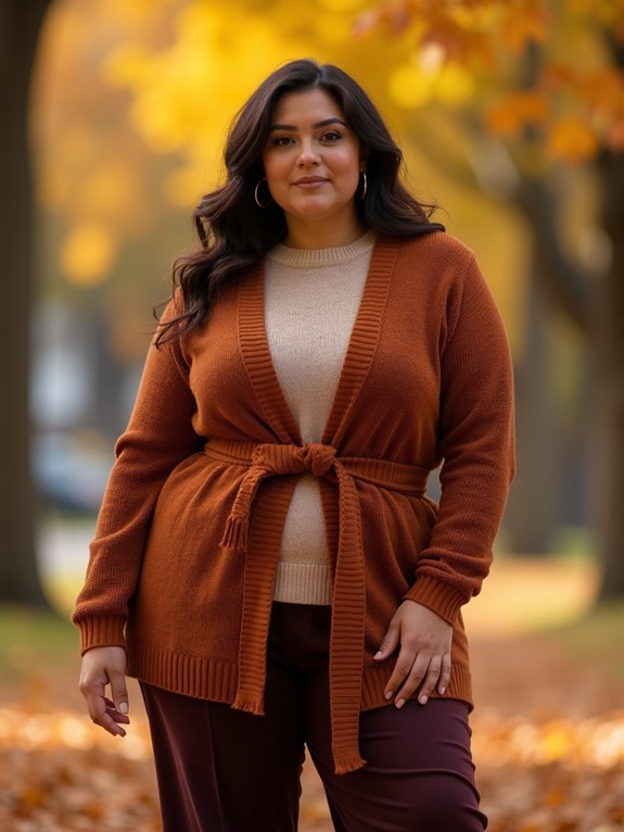 waist defining cardigan layering tips