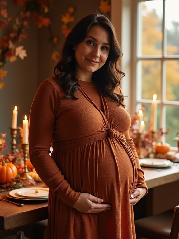 wrap empire fit and flare maternity