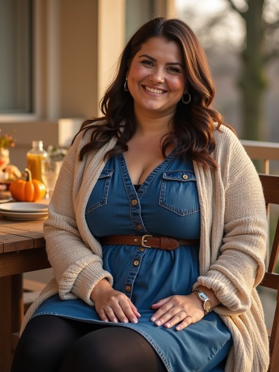 zero stress denim dress layering